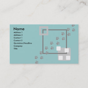 Carte De Visite Empreintes de pattes