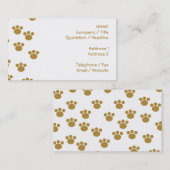 Carte De Visite Empreintes de pattes animaux. Modèle Brown et (Devant / Derrière)