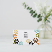 Carte de visite Empreintes de pattes de chien (Debout devant)