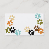 Carte de visite Empreintes de pattes de chien (Dos)