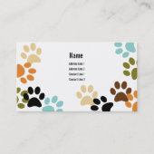 Carte de visite Empreintes de pattes de chien (Devant)