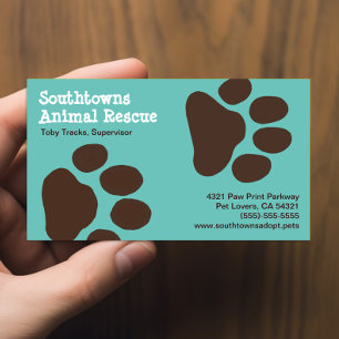Carte De Visite Empreintes de pattes de chiens Animaux de compagni