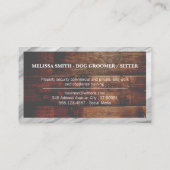 Carte De Visite Empreintes de pattes de chiens | Bois | Marbre (Dos)