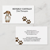 Carte De Visite Empreintes de pattes de chiens et de chiens | Form (Devant / Derrière)