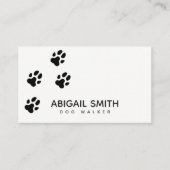 Carte De Visite Empreintes de pattes de chiens - Sitter pour anima (Devant)