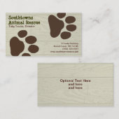 Carte De Visite Empreintes de pattes de chiens sur Arrière - plan  (Devant / Derrière)