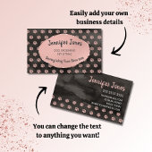 Carte De Visite Empreintes de pattes d'or Rose fille Grooming chie