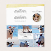 Carte De Visite Empreintes de pattes gris - collage de photo - (Extérieur déplié)