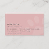 Carte De Visite EMPREINTES DE PATTES PROFESSIONNELS soins pour ani (Dos)