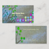 Carte De Visite Empreintes digitales et brindilles (Devant / Derrière)