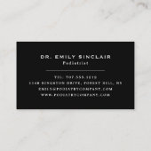 Carte De Visite Empreintes modernes, Clinique Podiatriaire, Podiat (Dos)