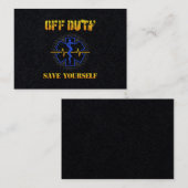 Carte De Visite EMS Off Duty Save You Paramedic Secourir drôle (Devant / Derrière)