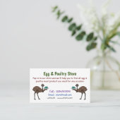 Carte De Visite Emu avec dessin animé d'oeufs (Debout devant)