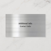 Carte de visite en acier argenté (Dos)