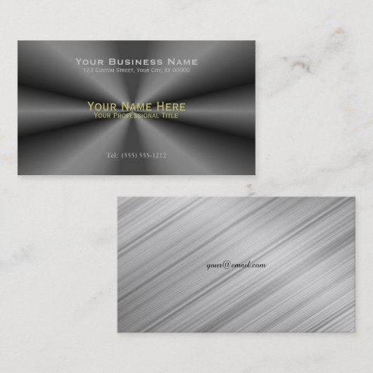 Carte de visite en acier au charbon de canot et de (Devant / Derrière)