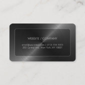 Carte de visite en acier de coins ronds de sembler (Dos)