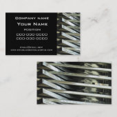 Carte de visite en acier de métal ouvré de (Devant / Derrière)