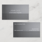 Carte de visite en acier d'effet en métal (Devant / Derrière)