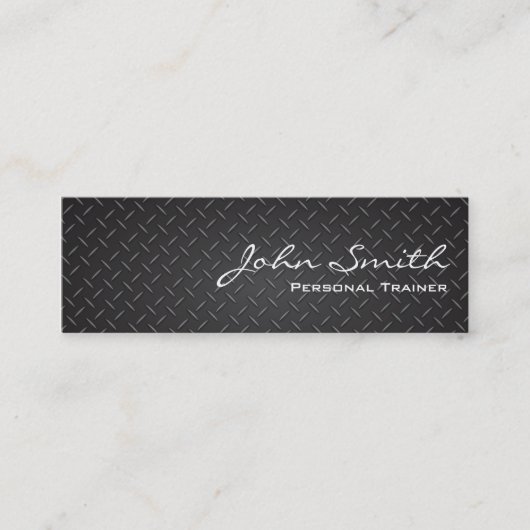 Carte de visite en acier industriel d'entraîneur (Devant)