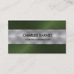 Carte de visite en acier inoxydable vert