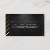 Carte de visite en acier noir frais du DJ avec le (Dos)