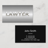 Carte de visite en acier professionnel d'avocat en (Devant / Derrière)