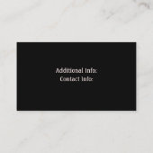 Carte de visite en acier rustique (Dos)