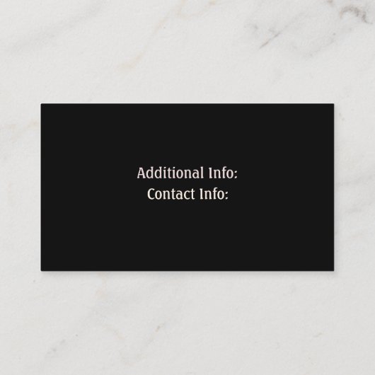 Carte de visite en acier rustique 2 (Dos)