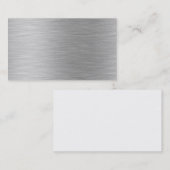 carte de visite en aluminium balayé (Devant / Derrière)