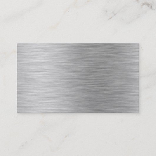carte de visite en aluminium balayé (Devant)