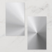 carte de visite en aluminium balayé brillant (Devant / Derrière)