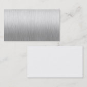 carte de visite en aluminium balayé brillant (Devant / Derrière)