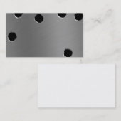 carte de visite en aluminium balayé brillant de (Devant / Derrière)