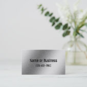 Carte de visite en aluminium balayé d'effet (Debout devant)