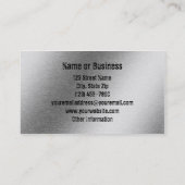 Carte de visite en aluminium balayé d'effet (Dos)