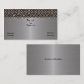 Carte de visite en aluminium balayé par sembler (Devant / Derrière)