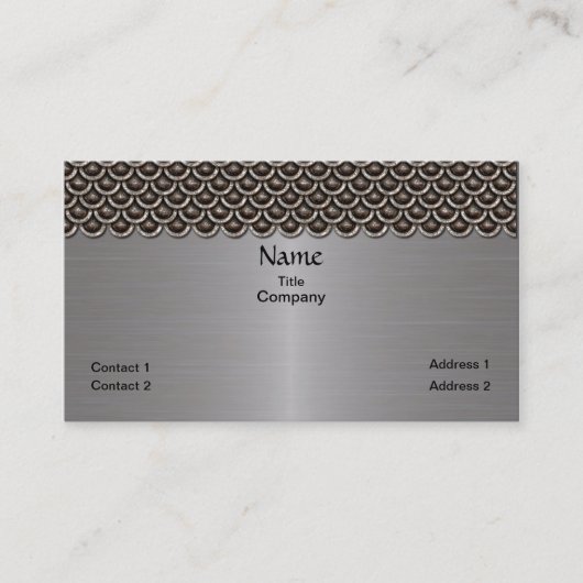 Carte de visite en aluminium balayé par sembler (Devant)