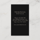 Carte de visite en argent (Dos)