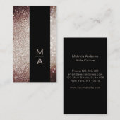 Carte de visite en argent (Devant / Derrière)