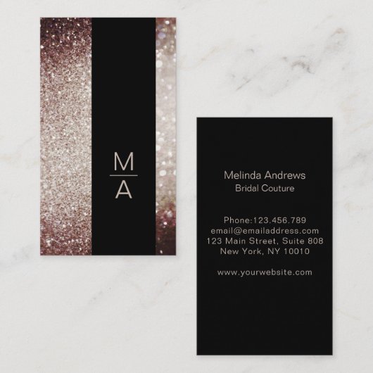 Carte de visite en argent (Devant / Derrière)