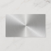 Carte de visite en argent métallique professionnel (Dos)