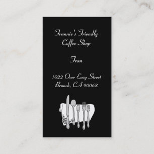 Carte de visite en argent noir blanc personnalisé