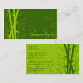 Carte de visite en bambou d'arrière - plan (Devant / Derrière)