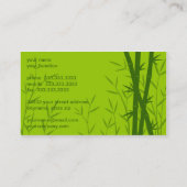 Carte de visite en bambou d'arrière - plan (Dos)