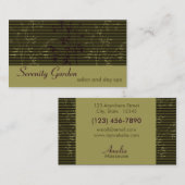 Carte de visite en bambou de salon ou de spa (Devant / Derrière)