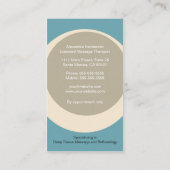 Carte de visite en bambou de thérapie de massage (Dos)