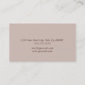 Carte de visite en bande beige (Dos)
