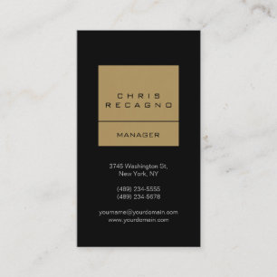 Carte de visite en bande beige brun noir vertical