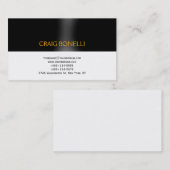 Carte de visite en bande blanche noire (Devant / Derrière)