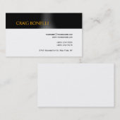 Carte de visite en bande blanche noire (Devant / Derrière)